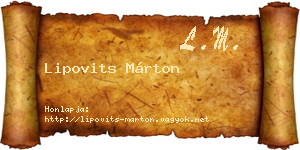 Lipovits Márton névjegykártya